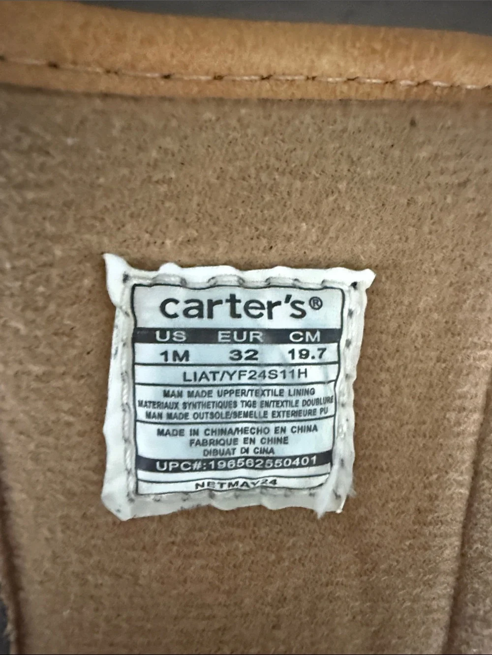 Carter's Tan Mid-Calf Girls' Pull-On Boots